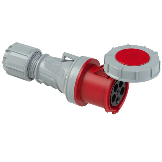 235-6V CEE Krachtstroom Contrastekker 63A 5-polig, 400 V (50+60 Hz) rood, 6h IP67 POWER TWIST - 107702