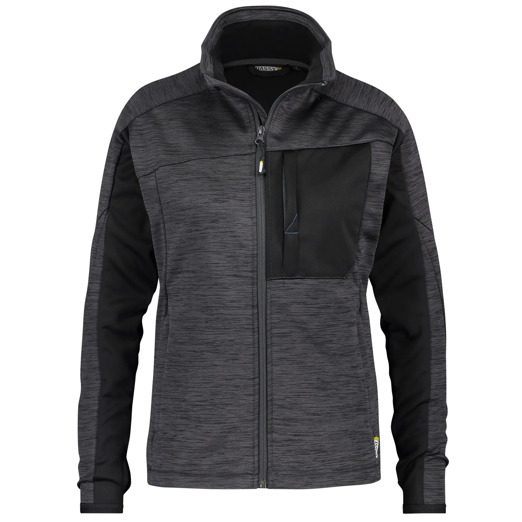 DASSY Convex D-Flex Dames Fleece Werktrui met Rits Grijs/Zwart