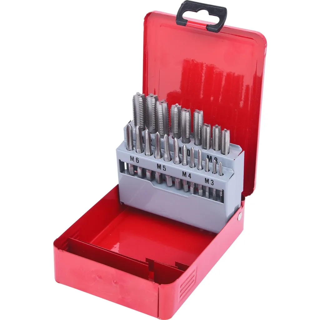 HSS Co Handtappenset M in stalen cassette, 21-dlg, M3-M12