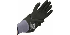 Hygostar stretch gebreide handschoen ERGO FLEX 4/4 nitril PU coating, zwart, 4/4 gedompeld