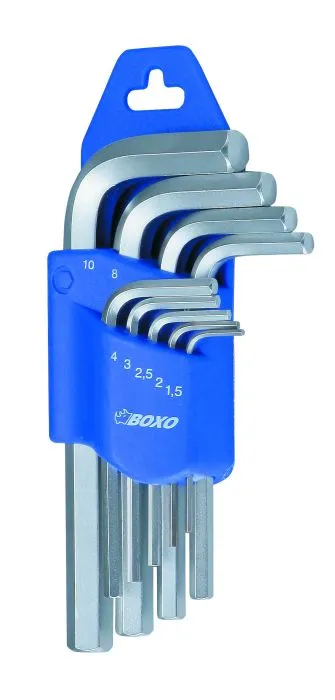 Inbussleutelset lang 15-10 mm 9-dlg.