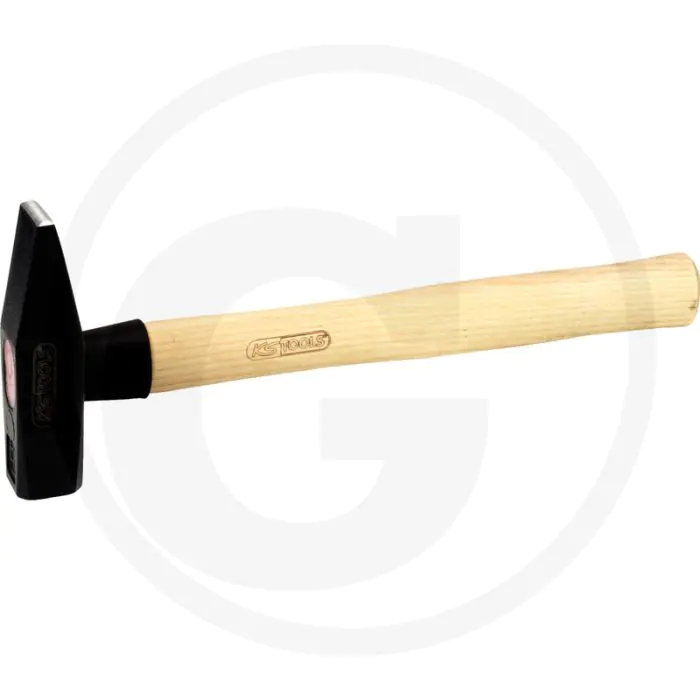 Ks tools bankhamer, met steel van essenhout, 800g - gesmede uitvoering, 920g, 33x130mm