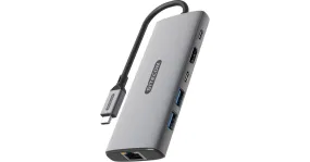 Sitecom 6-in-1 USB-C Power Delivery Gen 2 Multiport dockingstation (Grijs)