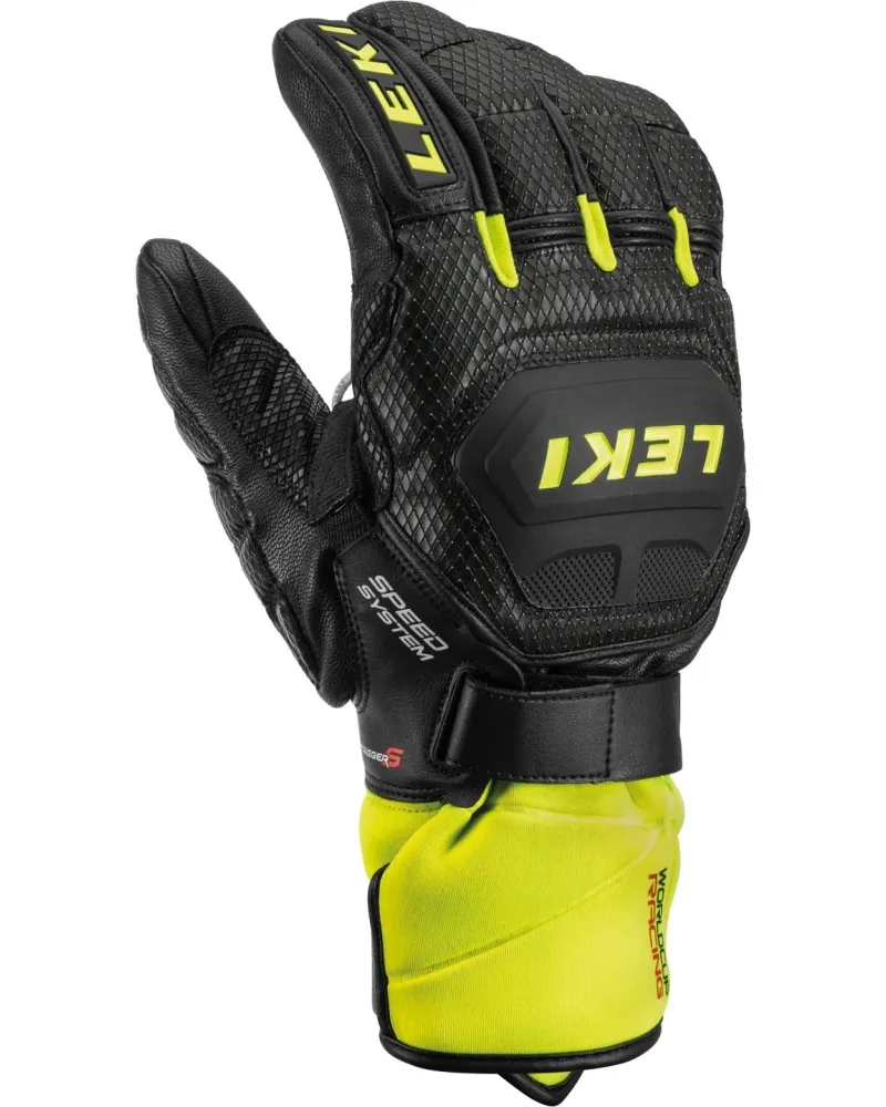 Skihandschoen Leki Men Worldcup Race Flex S Speed System Black Ice Lemon
