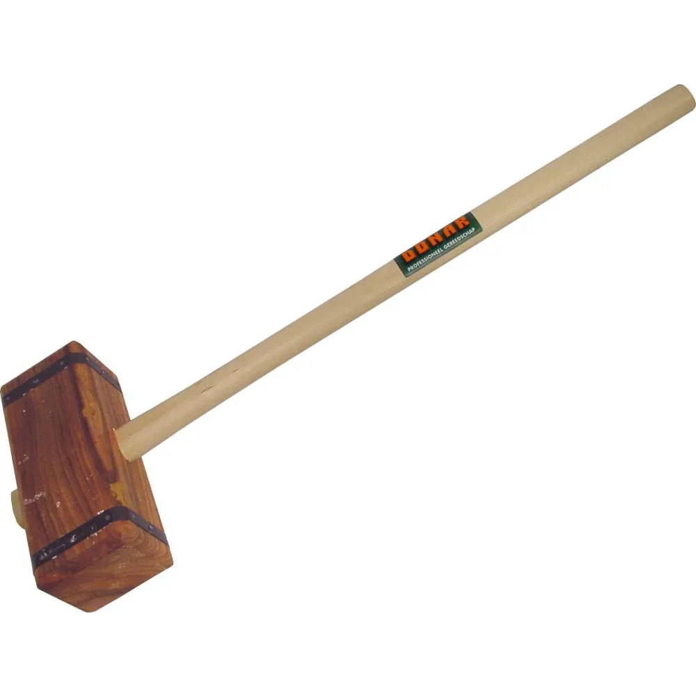 Sleg hout vierkant model zware band met essen steel 100 cm