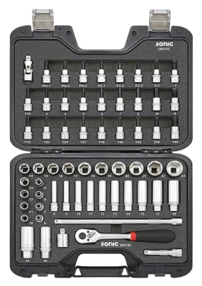 SONIC 206102 Dop- en bitdopset 3/8“, set 61-dlg. BMCS
