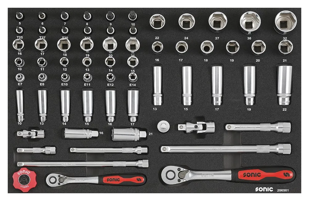 SONIC 206501 Combinatieset 1/4“ & 3/8“ 65-dlg. SFS