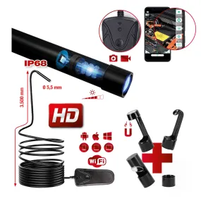 WiFi-videoscoopset met Ø 5,5 mm 0° HD-frontcamera-sonde, 5-dlg