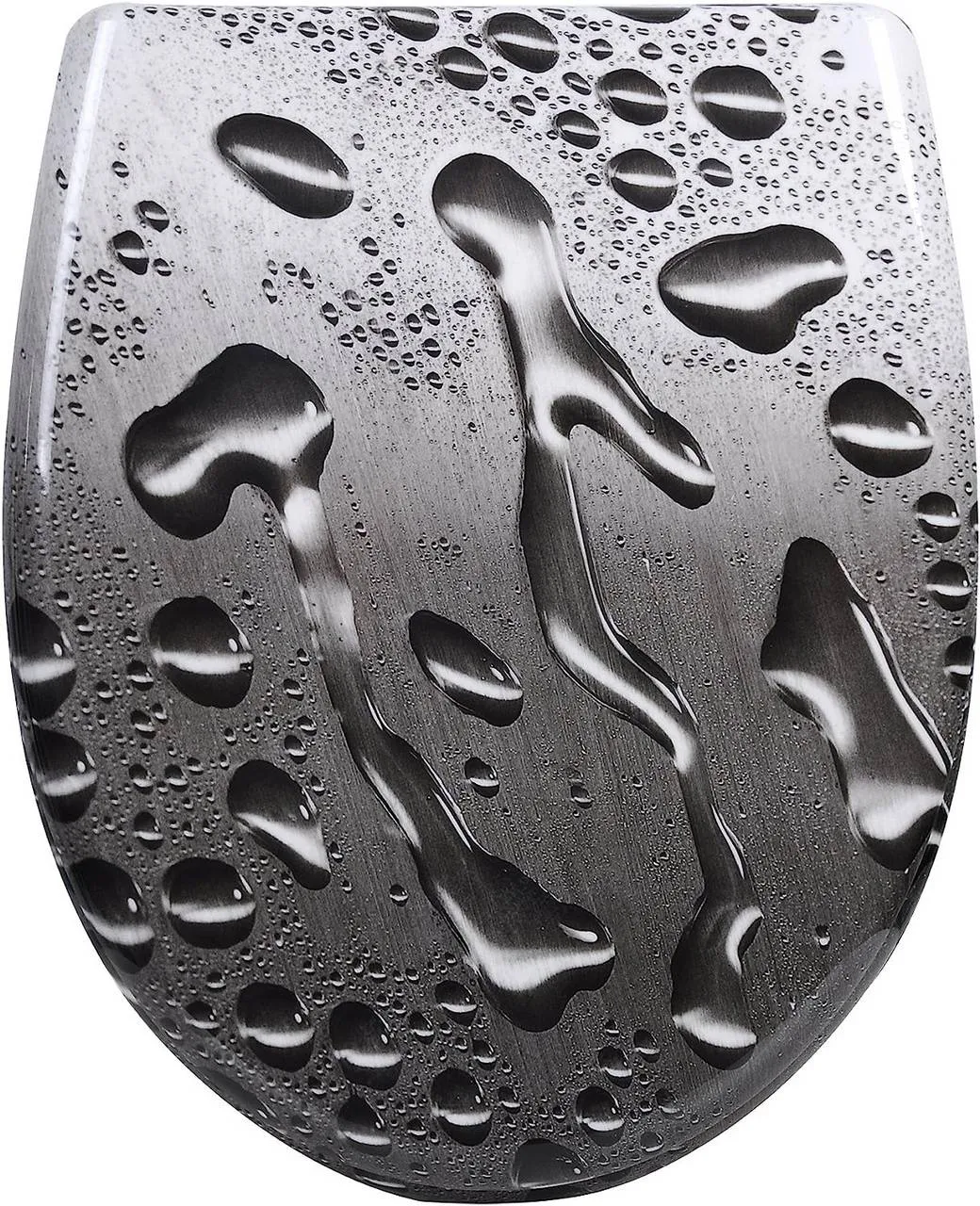 WOLTU Duroplast toiletzitting dauwdruppelgrijs met soft-close mechanisme en snelsluiting